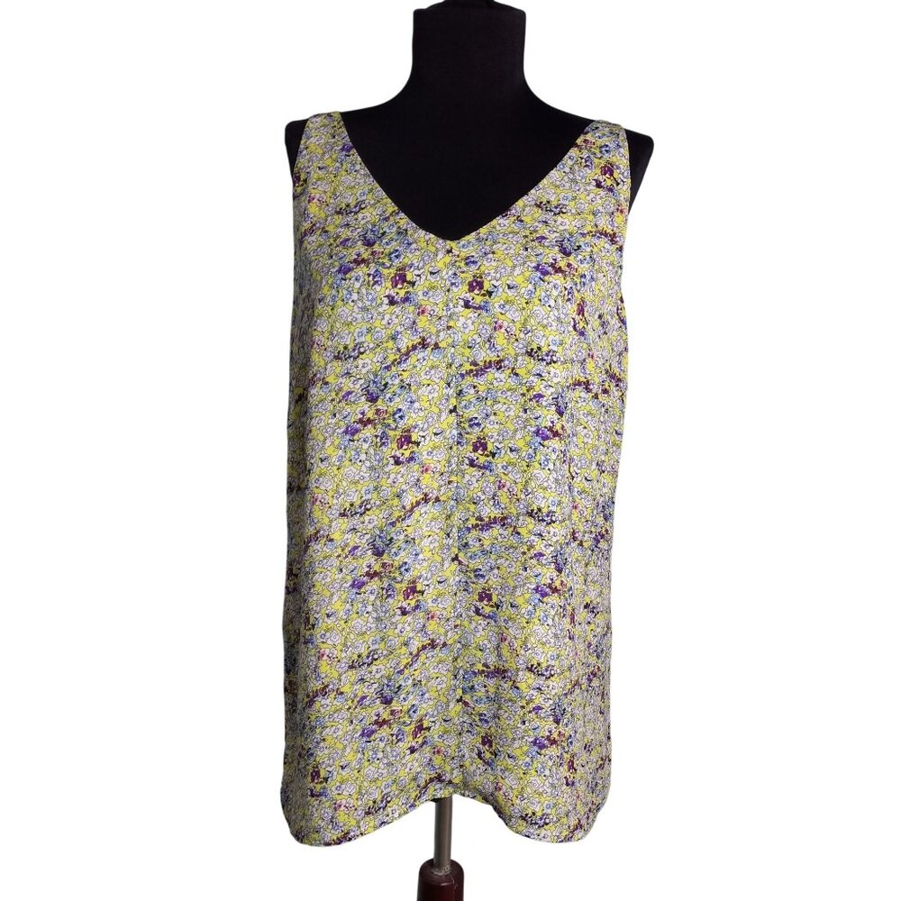 Cabi Size M Tank Top Womens Floral Sleeveless Adjustable Straps Scatter Print